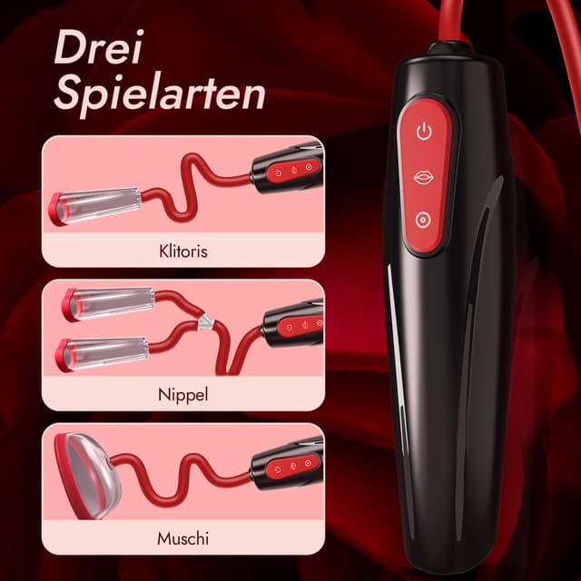 Electric Pussy & Nipple Pump – 3 Suction Levels, 7 Modes Clit Sucker for Women