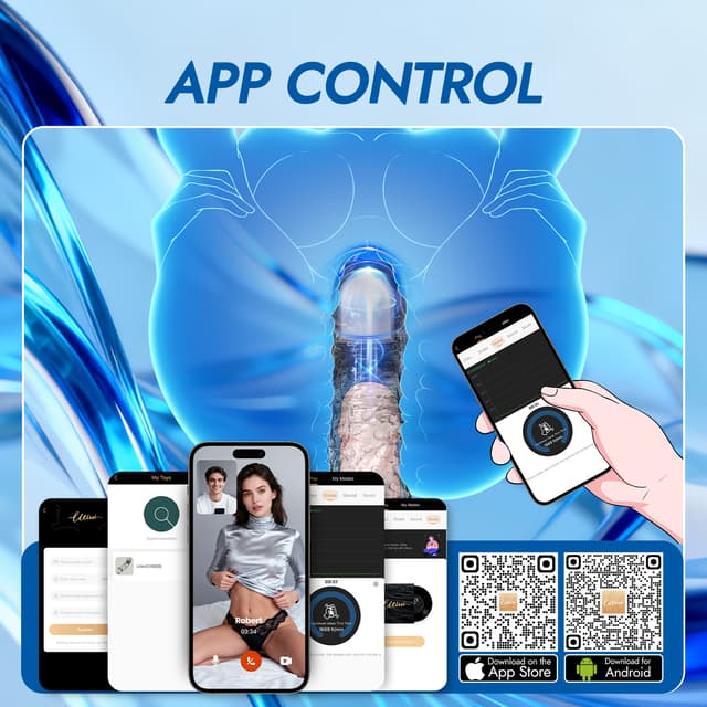 Utimi & Deeplusty App-Controlled Vibrating Penis Sleeve – 3 Sleeves, 2 Rings, 10 Modes for Men and Couples