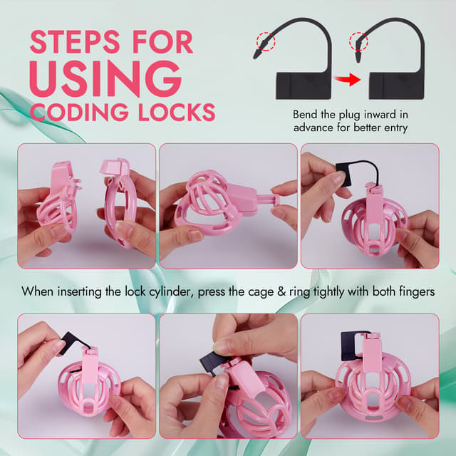 UTIMI 3D Printed Chastity Cage – Breathable PC Cock Cage with 4 Size Rings, Hidden Lock & Adjustable Belt （Black）