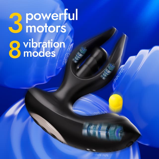 Utimi & Deeplusty Inflatable Prostate Massager Anal Sex Toy with App & Remote, 8 Vibration Modes