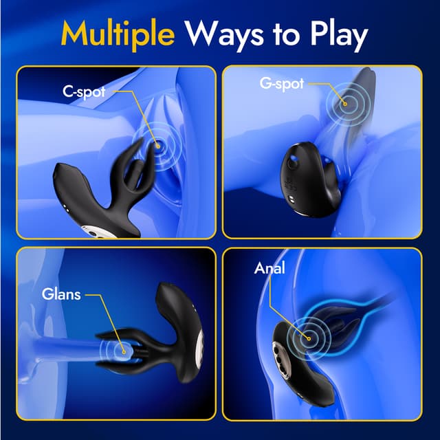 Utimi & Deeplusty Inflatable Prostate Massager Anal Sex Toy with App & Remote, 8 Vibration Modes