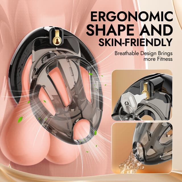 Breathable - chastity cage with open ring design