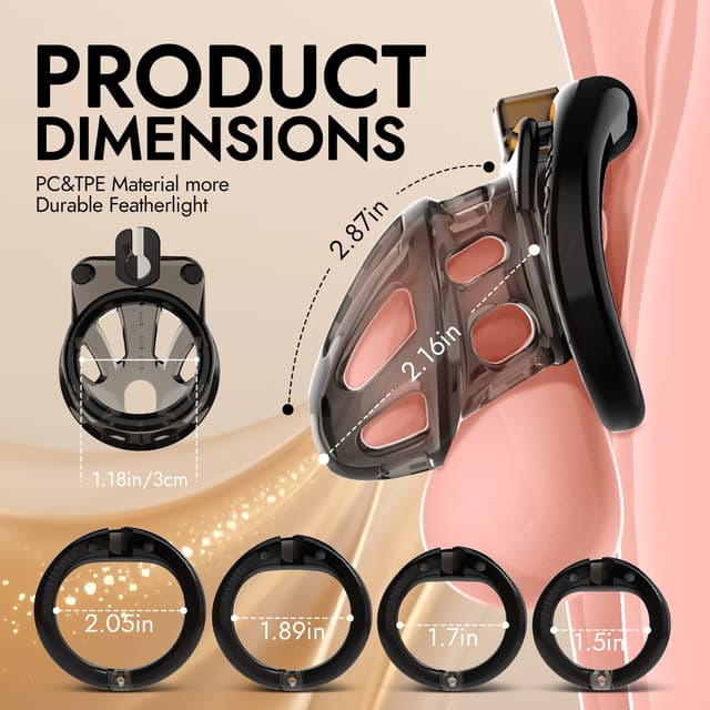 Breathable - chastity cage with open ring design