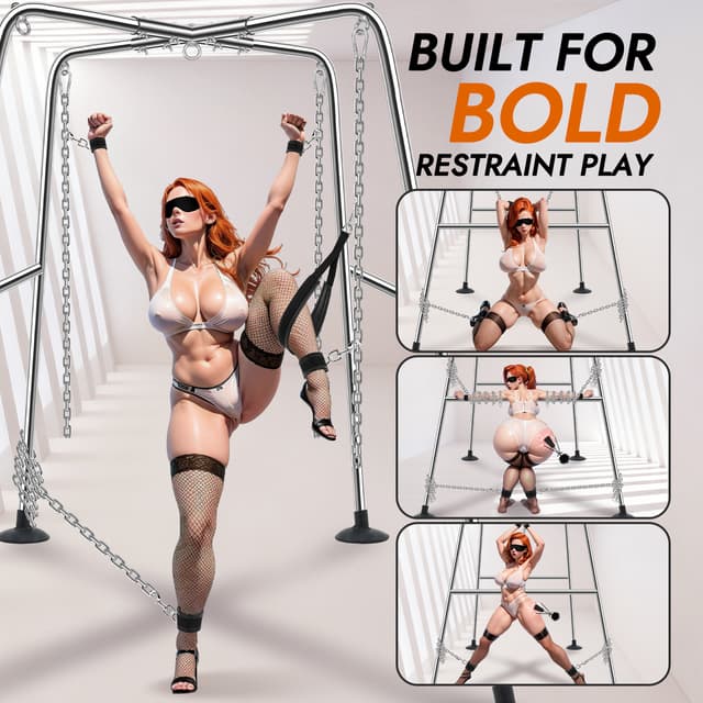Utimi Heavy-Duty Sex Swing Stand – Adjustable Couples Sling with 1000 lb Steel Frame