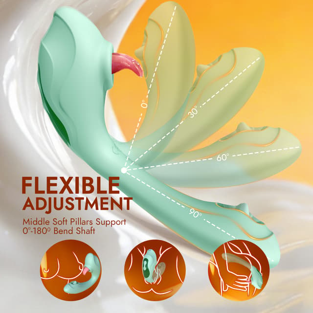 Utimi & Loveaura Sprout – 4-in-1 G-Spot & Clitoral Vibrator, 7 Modes, Waterproof Silicone