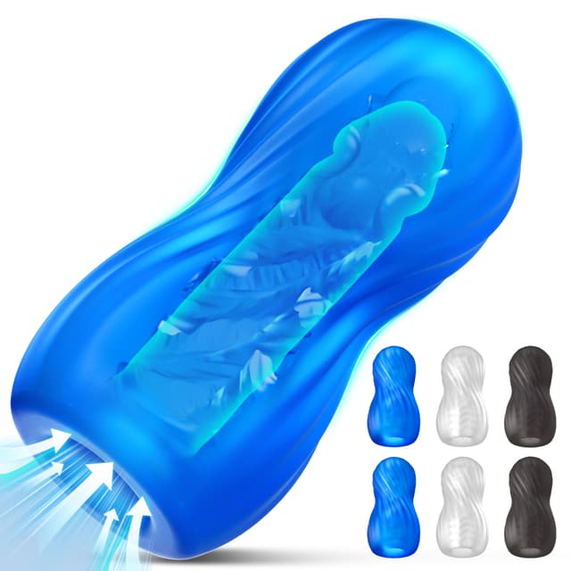 Pulse - Utimi & Deeplusty – Ultra-Soft TPE Male Masturbator Sleeve, Realistic 3D Textured Stroker for Men, 6PCS