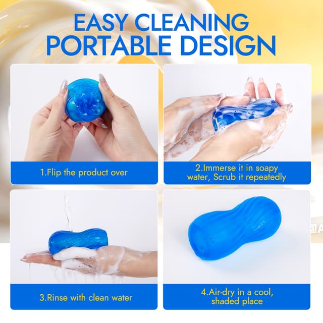 Pulse - Utimi & Deeplusty – Ultra-Soft TPE Male Masturbator Sleeve, Realistic 3D Textured Stroker for Men, 6PCS
