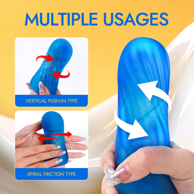 Pulse - Utimi & Deeplusty – Ultra-Soft TPE Male Masturbator Sleeve, Realistic 3D Textured Stroker for Men, 6PCS