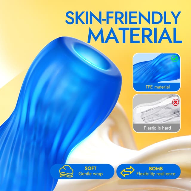 Pulse - Utimi & Deeplusty – Ultra-Soft TPE Male Masturbator Sleeve, Realistic 3D Textured Stroker for Men, 6PCS