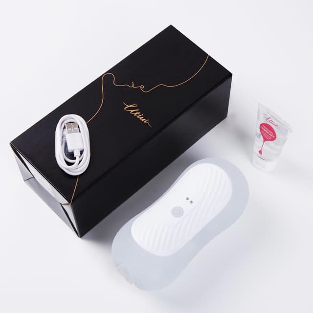 （Pre sale）Peanut – Utimi Dual-Channel Squeezable Male Masturbator, App Vibe & Magnetic Charge （Clear）
