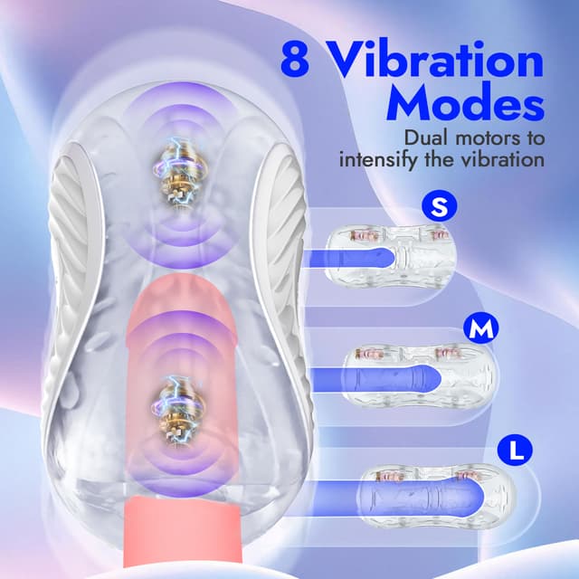 （Pre sale）Peanut – Utimi Dual-Channel Squeezable Male Masturbator, App Vibe & Magnetic Charge （Clear）