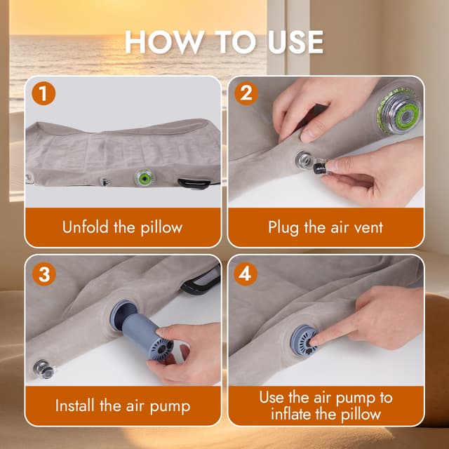 Utimi Inflatable Sex Pillow for Couples with Electric Pump & Bondage Cuffs