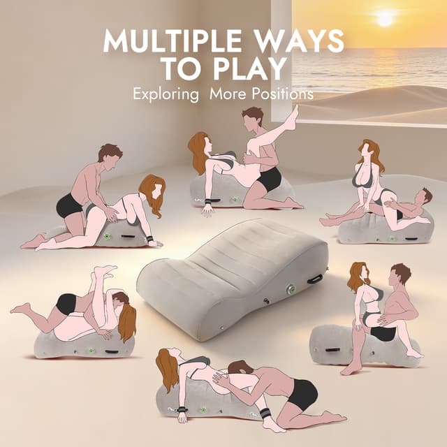 Utimi Inflatable Sex Pillow for Couples with Electric Pump & Bondage Cuffs