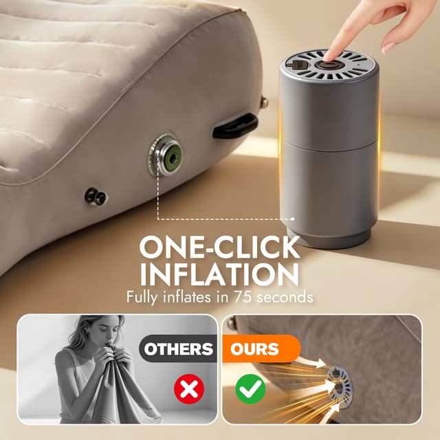 Utimi Inflatable Sex Pillow for Couples with Electric Pump & Bondage Cuffs