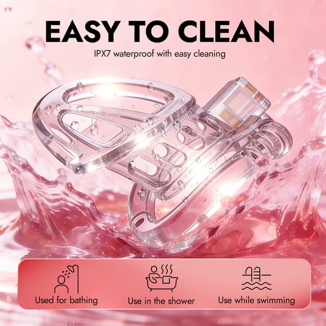 Beginner - Transparent Cutout Breathable CB Vertical Locking Movable Ring Chastity Cage